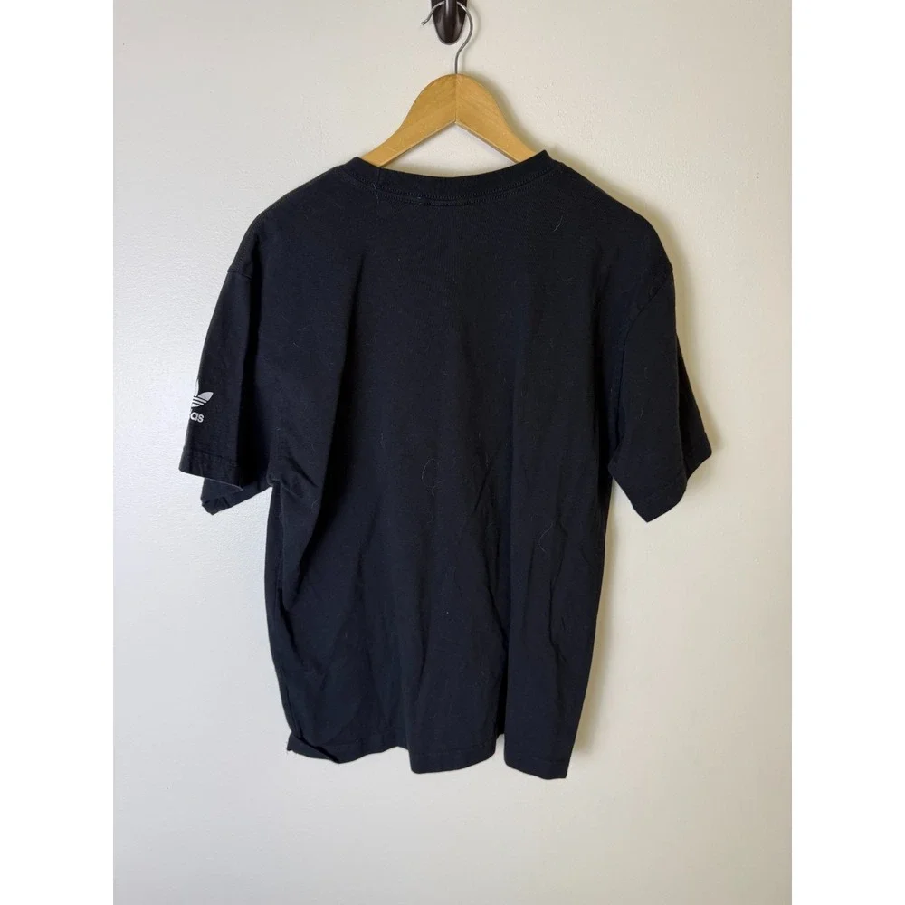 Adidas Originals Black Skeleton Trefoil T Shirt Graphic Mens L Black - Picture 5 of 7